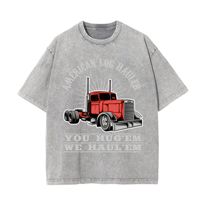 American Log Hauler Graphic Tee-INNBLAC