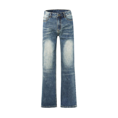 Heavy Wash Whiskers Bootcut Jeans-INNBLAC