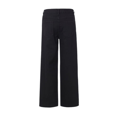 Solid Color Casual Pleated Trousers-INNBLAC