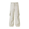 Beige Baggy Cargo Pants-INNBLAC