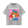 Cute But Deadly Graphic Washed Tee-INNBLAC