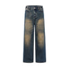 Vintage Washed Straight Leg Jeans-INNBLAC