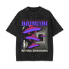 Invasion Graphic Stone Wash Tee-INNBLAC