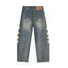 Vintage Ripped Barrel-Leg Jeans