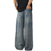 Men's Wide-Leg Pleated Jeans