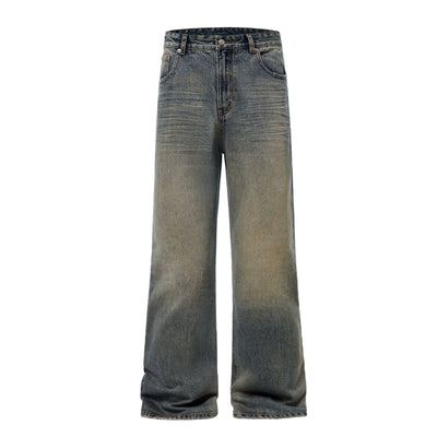 Muddy Washed Whiskers Bootcut Jeans-INNBLAC