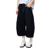 Barrel-Leg Selvedge Denim Capri Pants