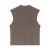 Sleeveless Raw Edge Reverse Tee 275gsm