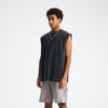 Back Seam Distressed Sleeveless T Shirt 275gsm