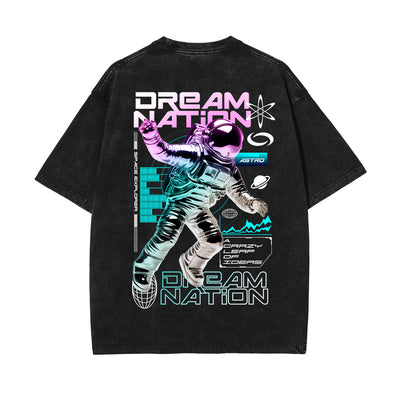 Astronaut Futuristic Streetwear Chrome Graphic Tee-INNBLAC