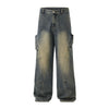 Vintage Washed Straight Leg Jeans-INNBLAC