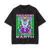 Second Earth Washed Graphic Tee-INNBLAC