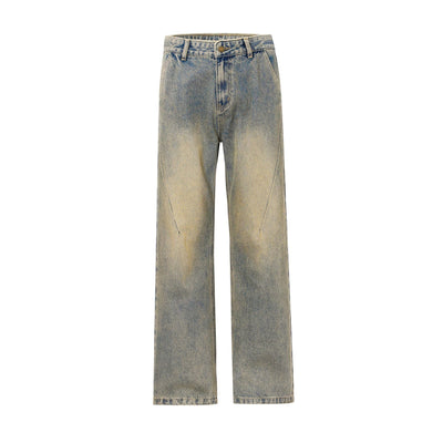 Mud Wash Baggy Seam jeans-INNBLAC