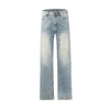 Washed Blue Bootcut Jeans-INNBLAC