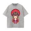 Japanese Geisha Stone Wash Graphic Tee-INNBLAC