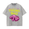 Dreamy Vibes Streetwear Graphic Washed Tee-INNBLAC