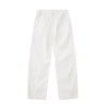 White Cotton Barrel-Leg Trousers