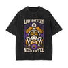 Low Battery Need Coffee Graphic Tee-INNBLAC