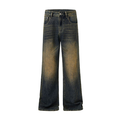 Faded Whiskers Bootcut Jeans-INNBLAC