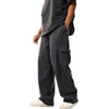 Solid Color Washed Cargo Sweatpants-INNBLAC Fashion Apparel