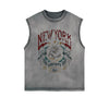 New York Lady Liberty Vintage Graphic Sleeveless Tee-INNBLAC