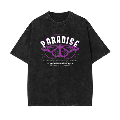 Butterfly Urban Stone Wash Graphic Tee-INNBLAC
