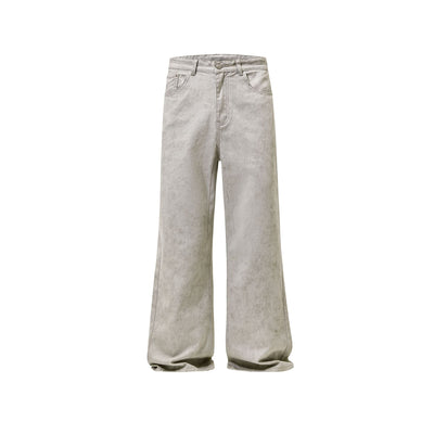 Men's Washed Relaxed Fit Jeans-INNBLAC