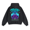 Conspiracy Alien Graphic Double Slider Zip Hoodie-INNBLAC