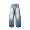 Washed Barrel-Leg Jeans