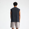 Back Seam Distressed Sleeveless T Shirt 275gsm