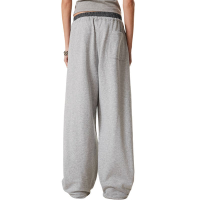 Double Waistband Baggy Trousers