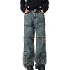 Multi-Pocket Patchwork Jeans