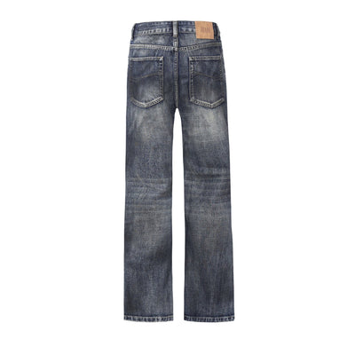 Ink Splatter Whiskers Bootcut Jeans-INNBLAC