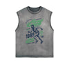 Always Running Graphic Sleeveless Faded Tee-INNBLAC