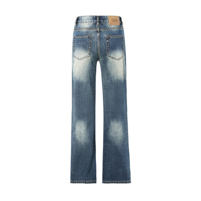 Heavy Wash Whiskers Bootcut Jeans-INNBLAC