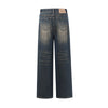 Vintage Washed Straight Leg Jeans-INNBLAC