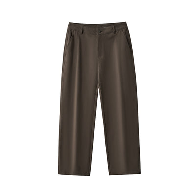 Men's Solid Color Relaxed Trousers-INNBLAC Fashion Apparel