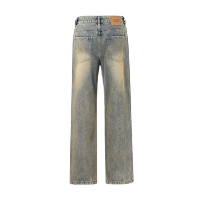 Mud Wash Baggy Seam jeans-INNBLAC