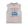 Spilling The Tea Since 1773 Sleeveless Faded Tee-INNBLAC