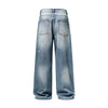 Paint Spattered Straight Leg Jeans-INNBLAC