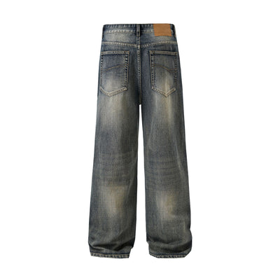 Straight Leg Casual Denim Pants-INNBLAC