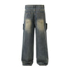 Vintage Washed Straight Leg Jeans-INNBLAC