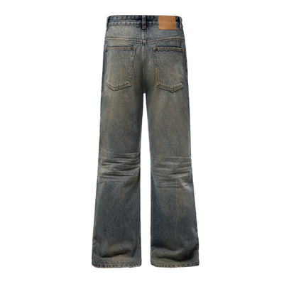 Muddy Washed Whiskers Bootcut Jeans-INNBLAC