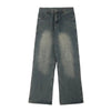 Washed Whiskers Straight Leg Jeans-INNBLAC