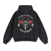 Custom Motorcycle Graphic Double Slider Zip Hoodie-INNBLAC