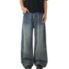 Men's Wide-Leg Pleated Jeans