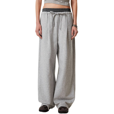 Double Waistband Baggy Trousers