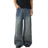 Men's Wide-Leg Pleated Jeans