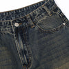 Vintage Washed Straight Leg Jeans-INNBLAC