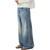 Blue Baggy Front Seam Jeans